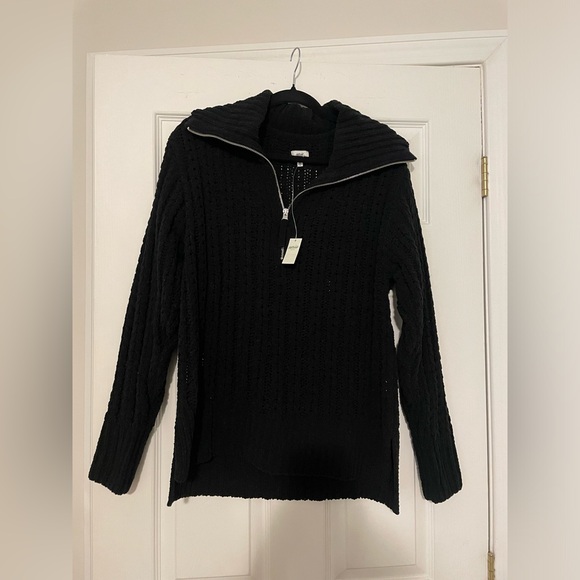 Aerie Oversized Cableknit Quarter Zip Pull Over NWT - Picture 2 of 8